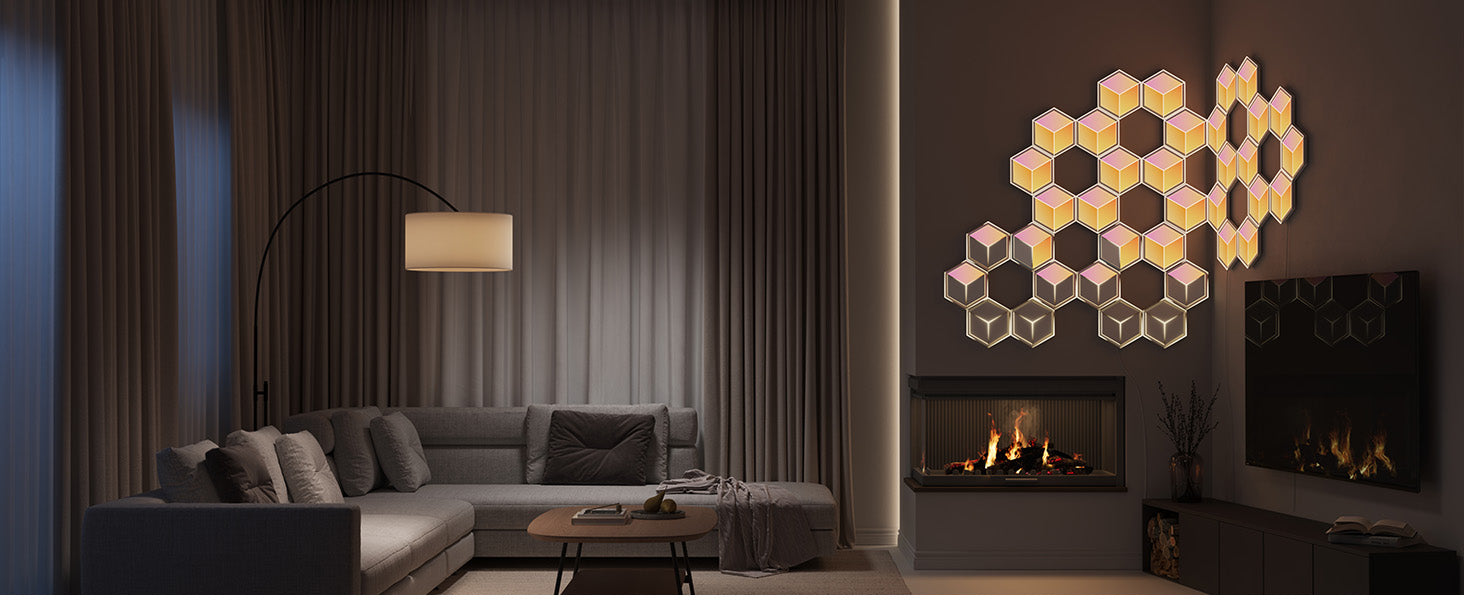 Govee Glide Hexagon LED Panels 7-Pack, 129 LEDs, Razer Chroma Sync
