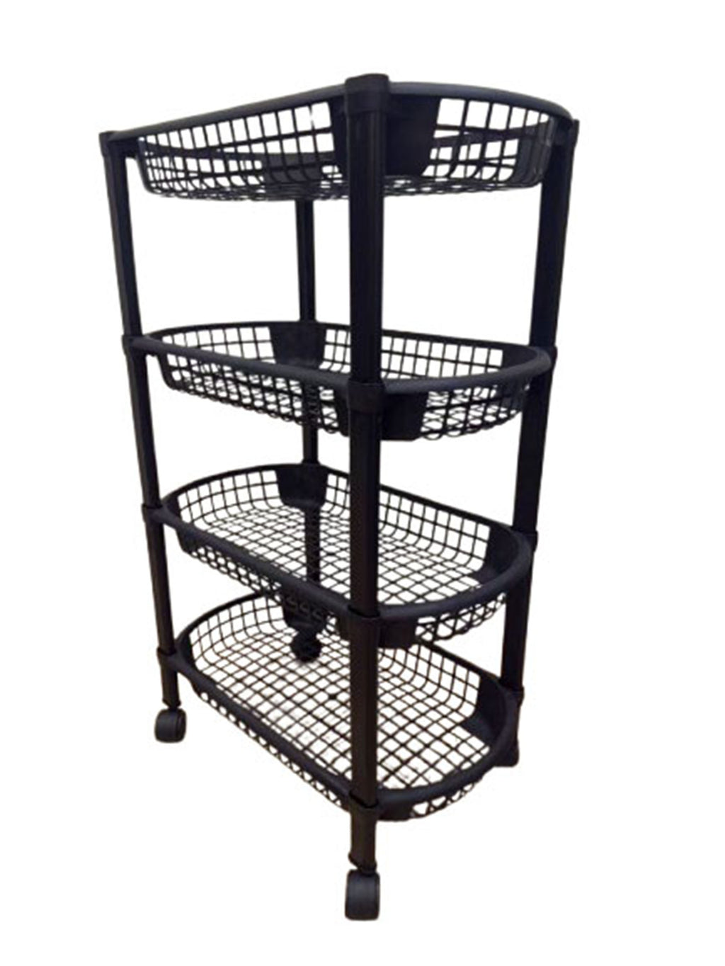 4-Tier Rolling Cart on Wheels for Instant Home Organization
