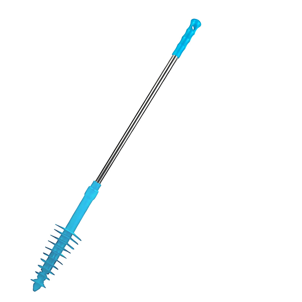 Blue Flexible Toilet Plunger: Deep U-Bend, Tight Seal