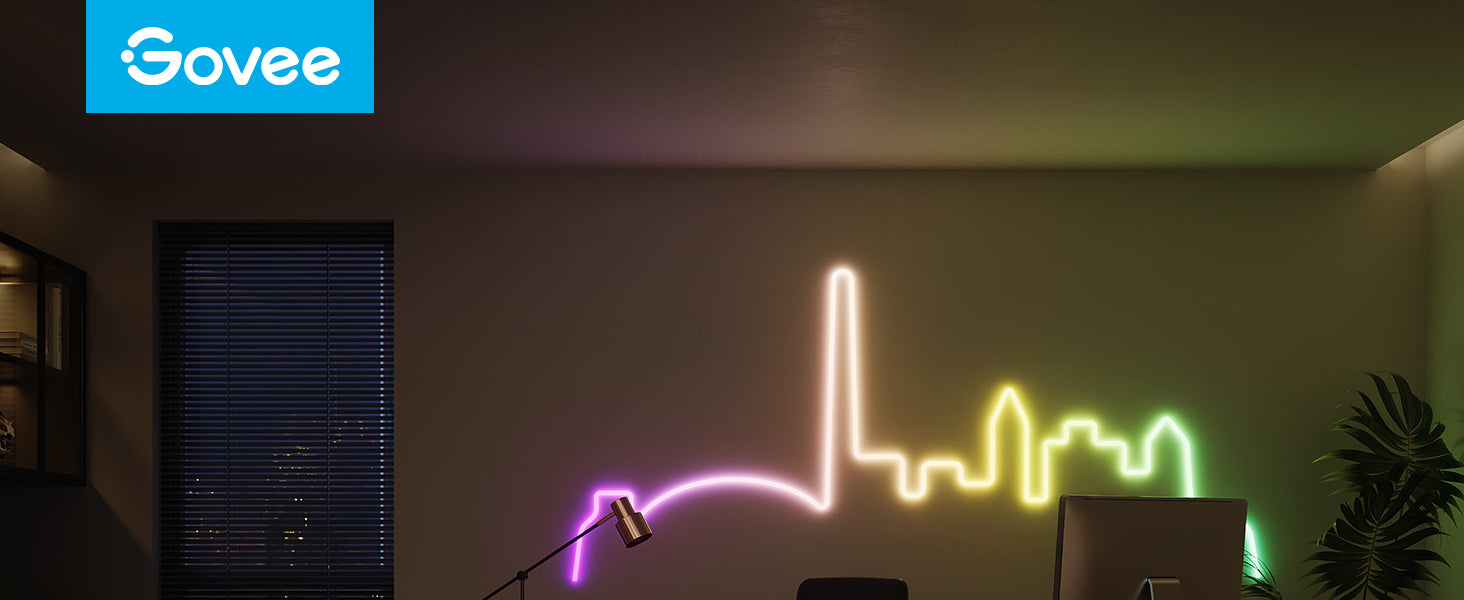 Govee Neon Rope Light 2 - 3m, Smart Shape Recognition, 64 Presets
