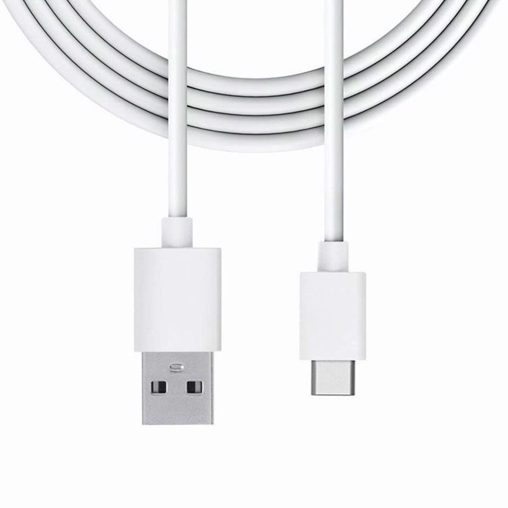 GVC USB to Type C cable, 3M long, white, designed for charging and syncing phones, tablets, and PCs.