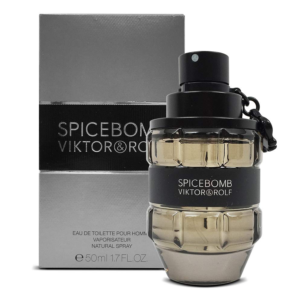 Viktor & Rolf Spicebomb Eau de Toilette Spray 50ml in an elegant bottle with a bold design, showcasing its unique fragrance.