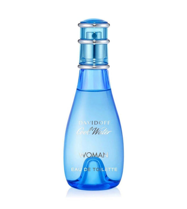 Davidoff Cool Water Woman Eau De Toilette Spray 30ml bottle with a sleek design against a light background.