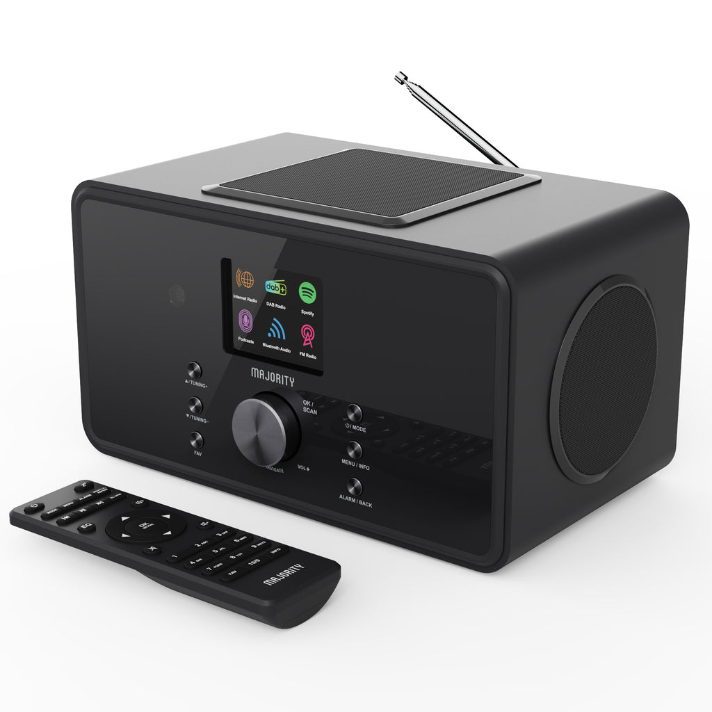 Music System with Internet Radio DAB+ FM & Bluetooth - 100W Output - Black