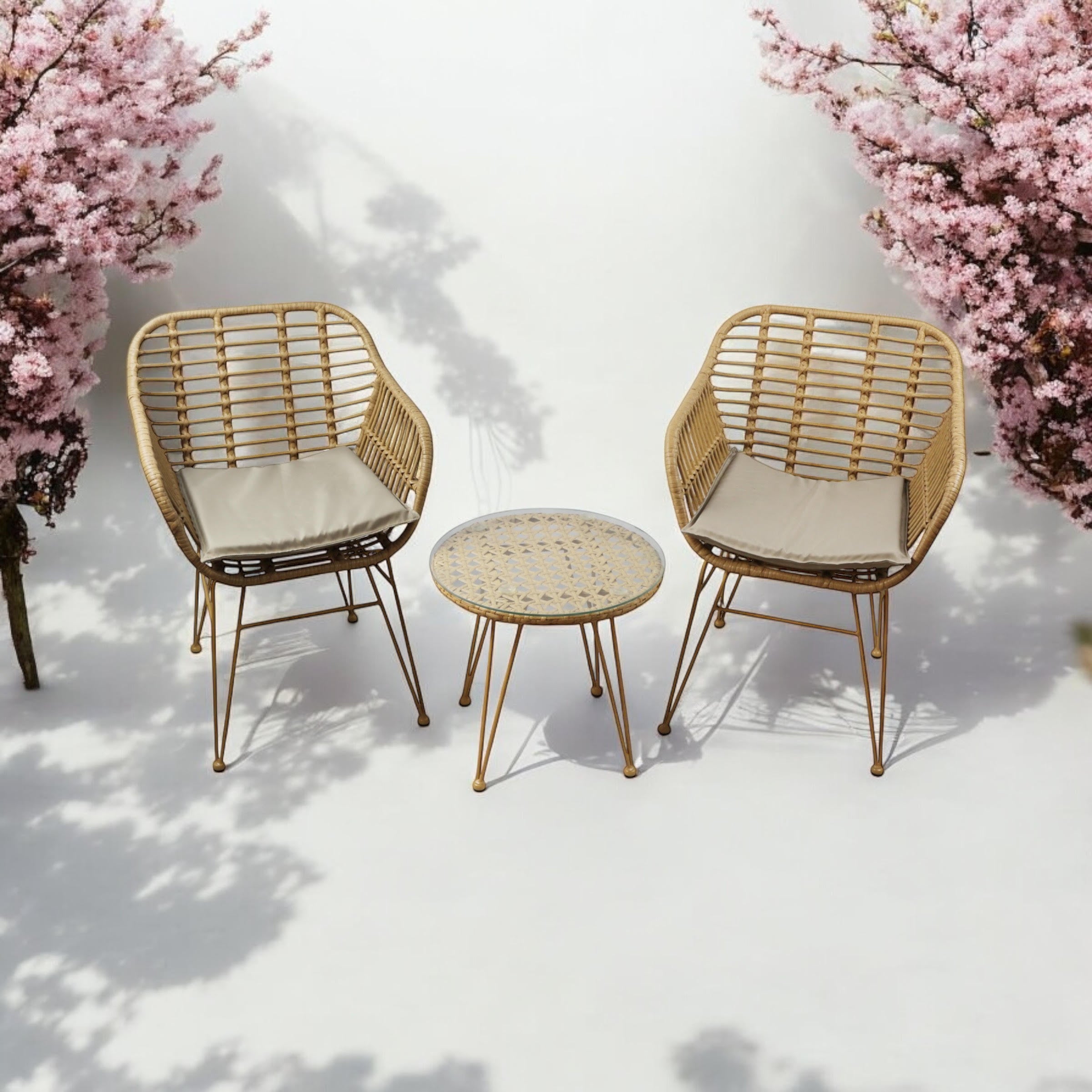Rattan Bistro Set - Outdoor Dining Furniture for Garden & Patio