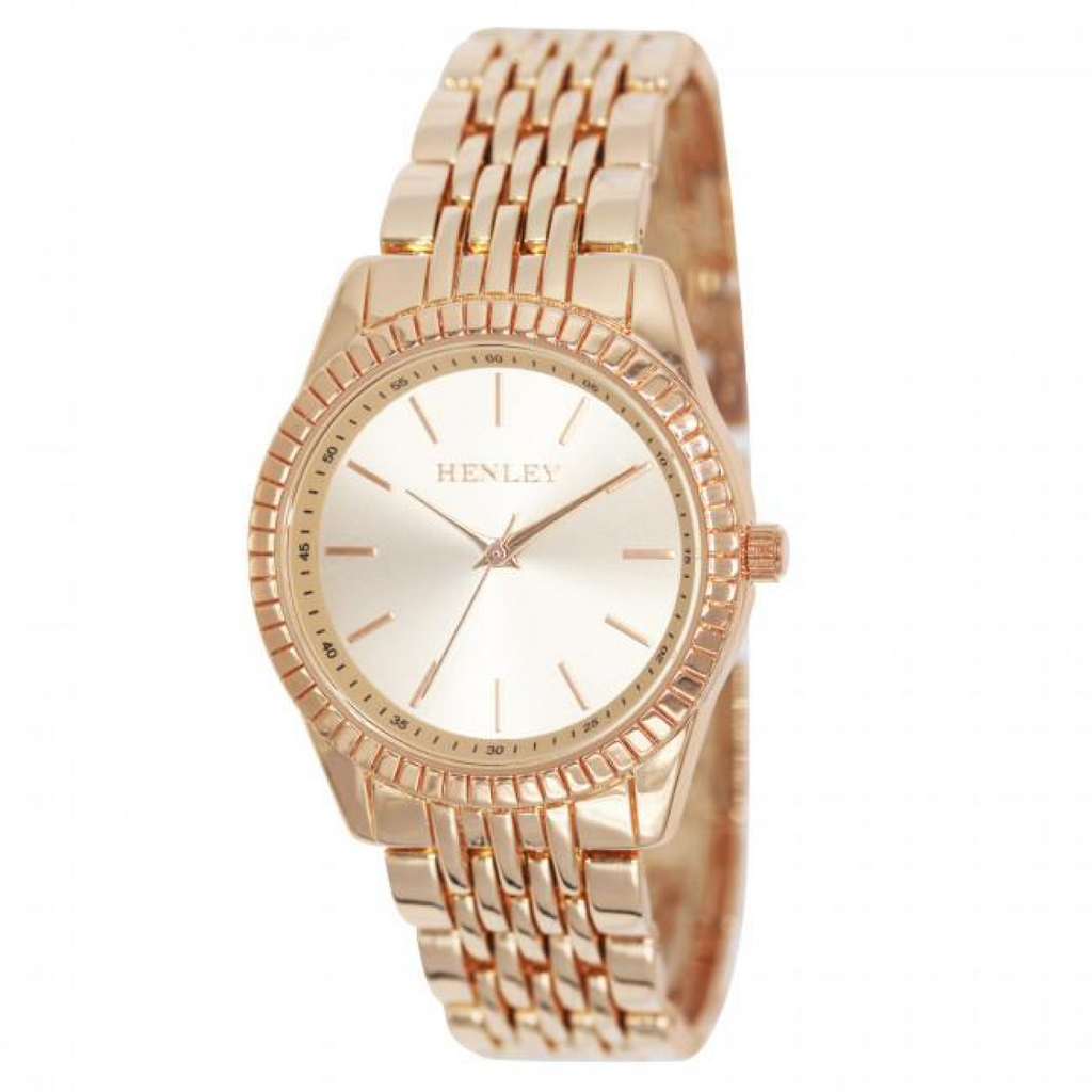 Henley Ladies Dress Bracelet Watch Rose Gold H07328.44