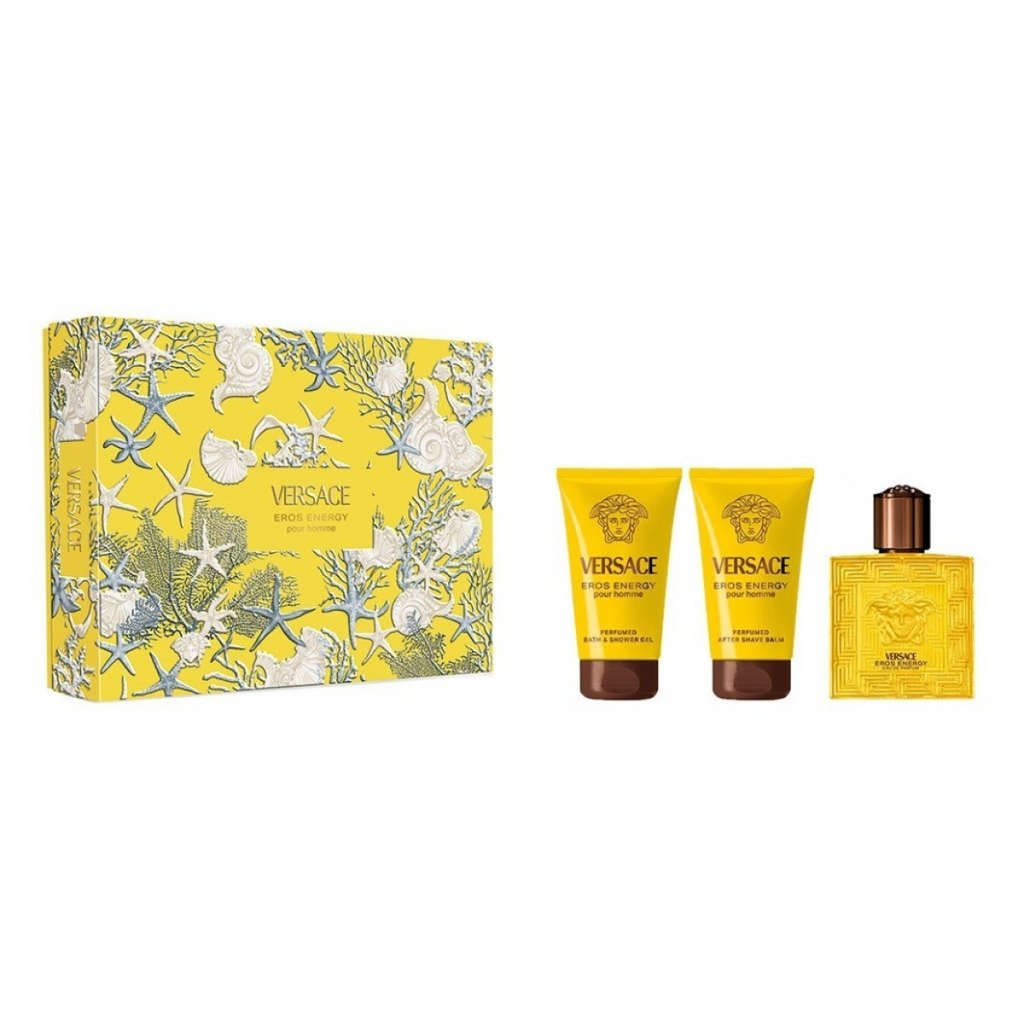 Versace Eros Energy Gift Set (Eau De Parfum Spray 50ml  Shower Gel 50ml  Aftershave Balm 50ml)