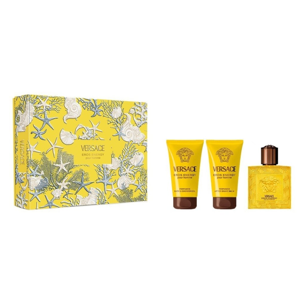 Versace Eros Energy Gift Set (Eau De Parfum Spray 50ml  Shower Gel 50ml  Aftershave Balm 50ml)
