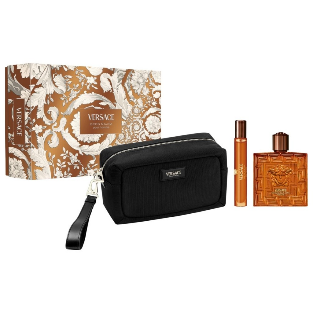 Versace Eros Najim Gift Set (Parfum Spray 100ml  Parfum Spray 10ml  Pouch)