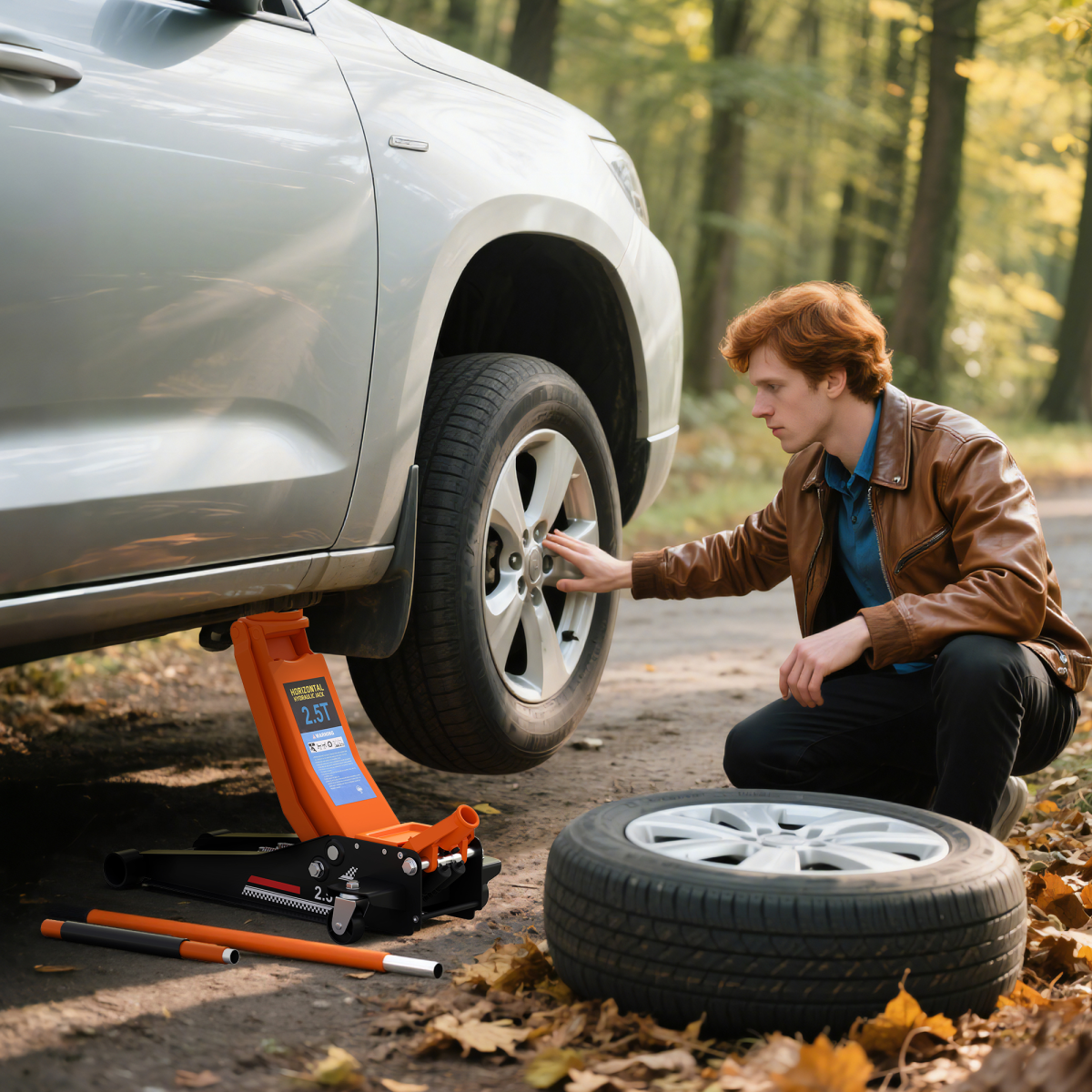 AutoPro car jack with a sturdy design and lifting mechanism, ideal for vehicle maintenance and repair tasks.