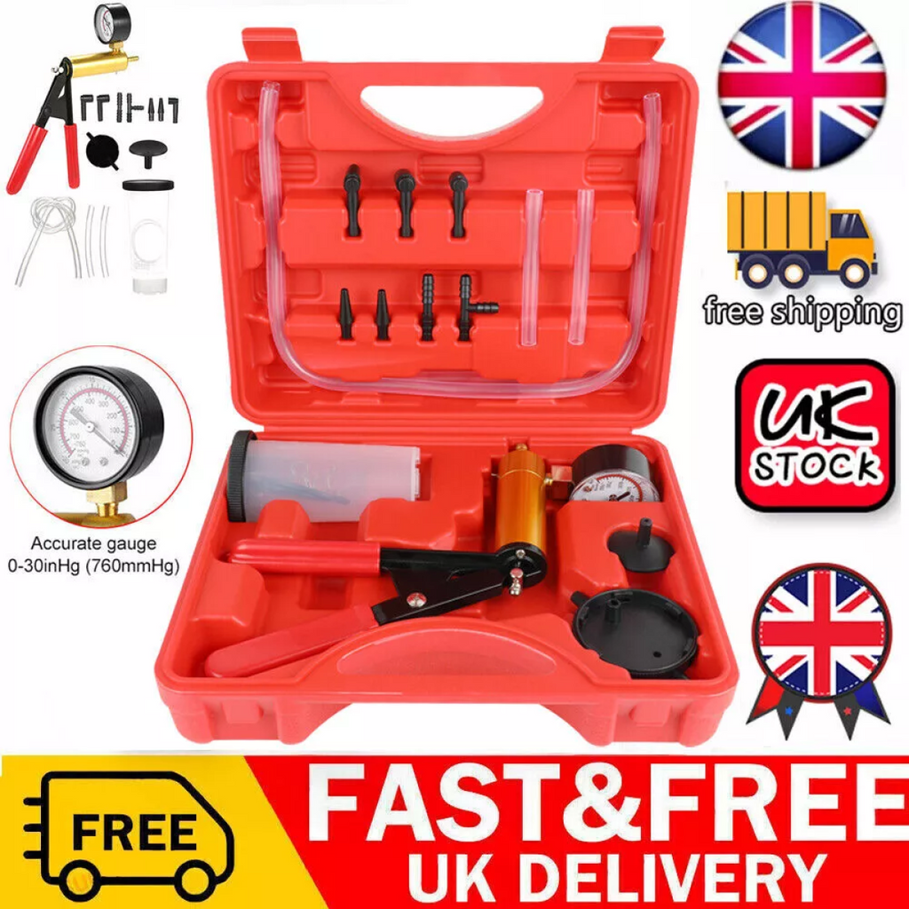 Hand-Held Brake Bleeder Tester Set | Vacuum Pump Bleed Tool