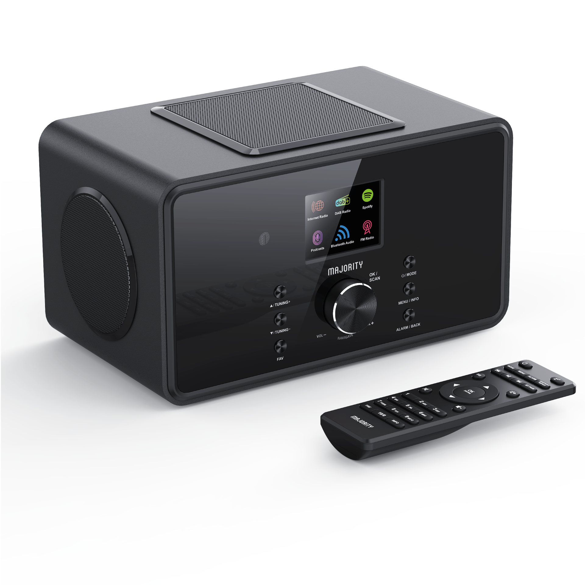 Music System with Internet Radio DAB+ FM & Bluetooth - 100W Output - Black