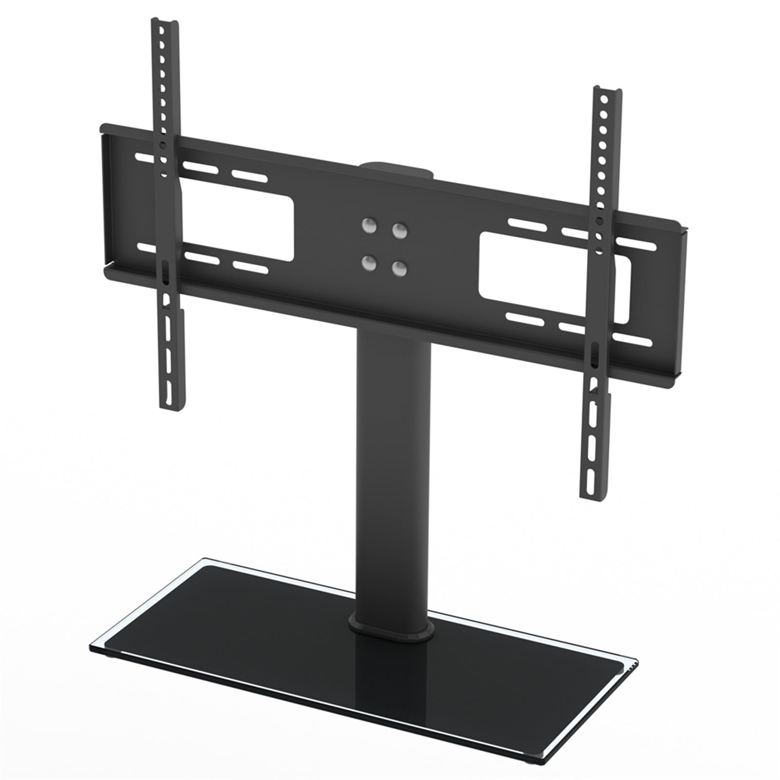 Adjustable Wall Mount TV Bracket for 32-55" TVs, featuring a column design by TechHub, securely holding a flat-screen TV.
