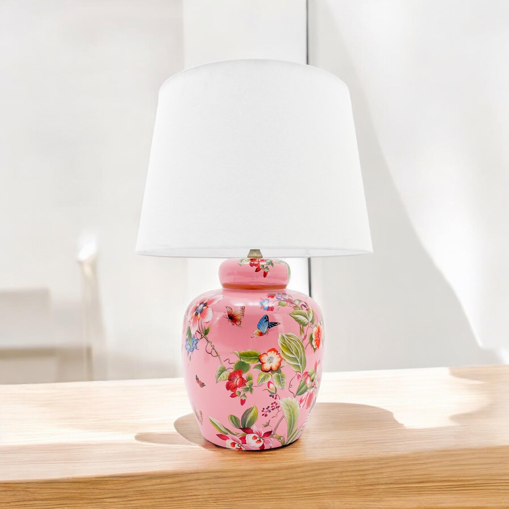 Ceramic Table Lamp 41cm with Shade - Traditional Design