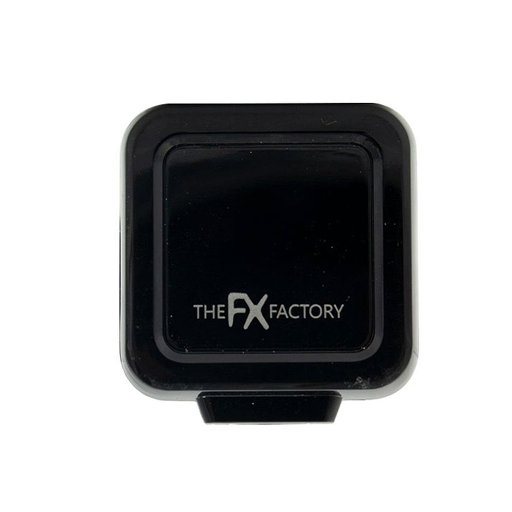 Black FX Factory USB mains charger 1A for USB and Micro USB devices, showcasing its compact design and connection ports.