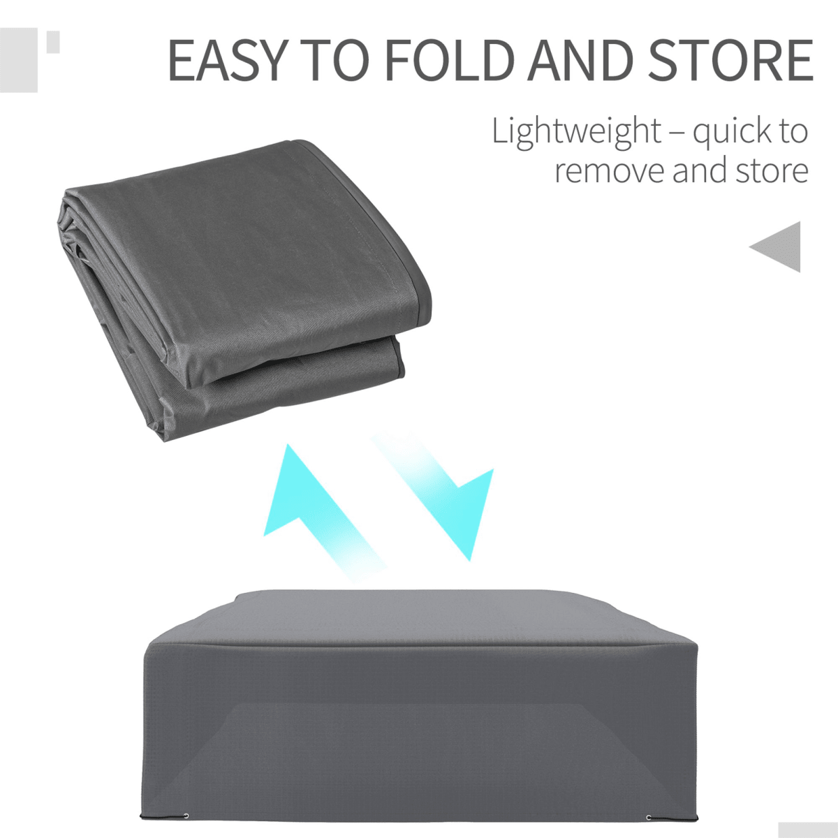 225x210cm Outdoor Garden Furniture Protective Cover UV Resistant Outsunny - AKGOmniShop