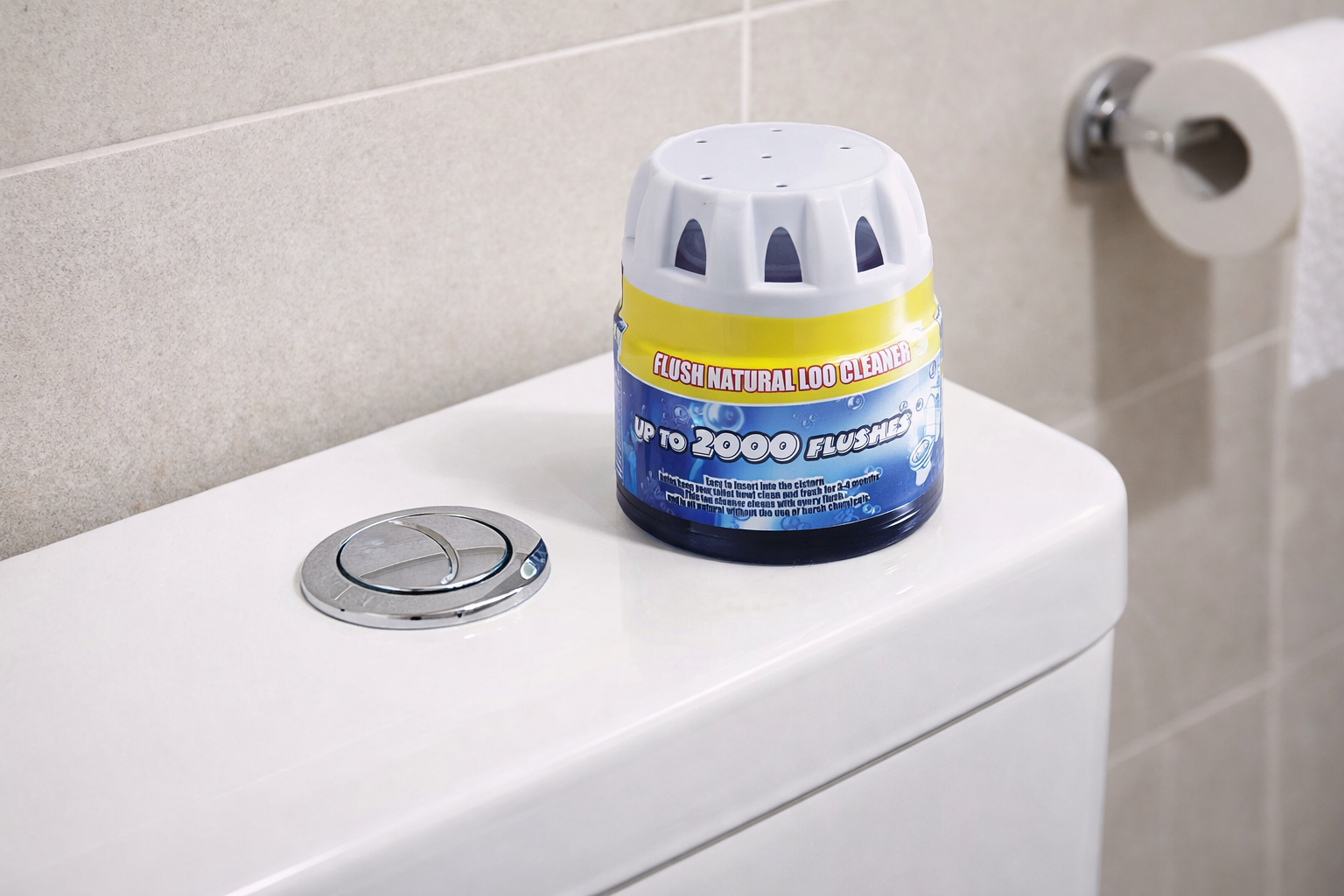 EcoFlush 2000 Natural Loo Cleaner - Sparkling Toilet, Gentle Formula