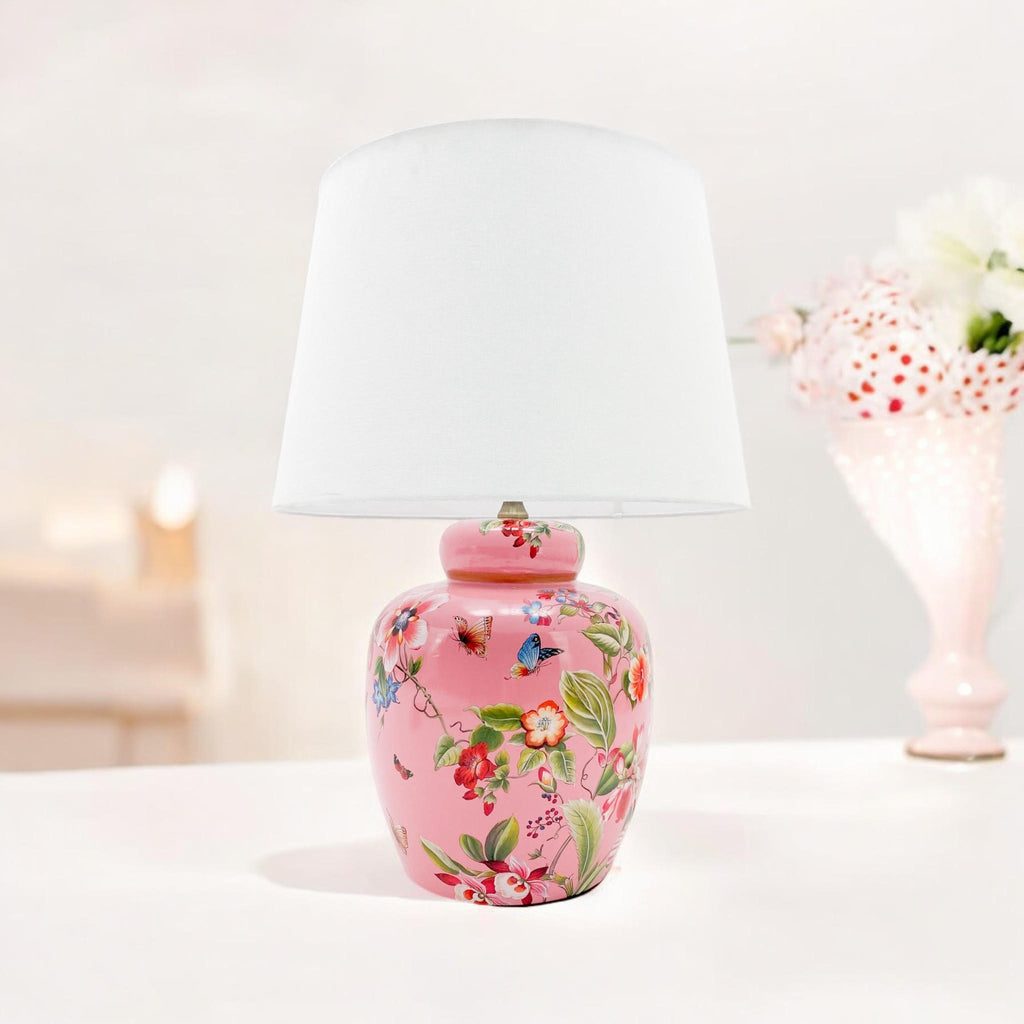 Ceramic Table Lamp 41cm with Shade - Traditional Design