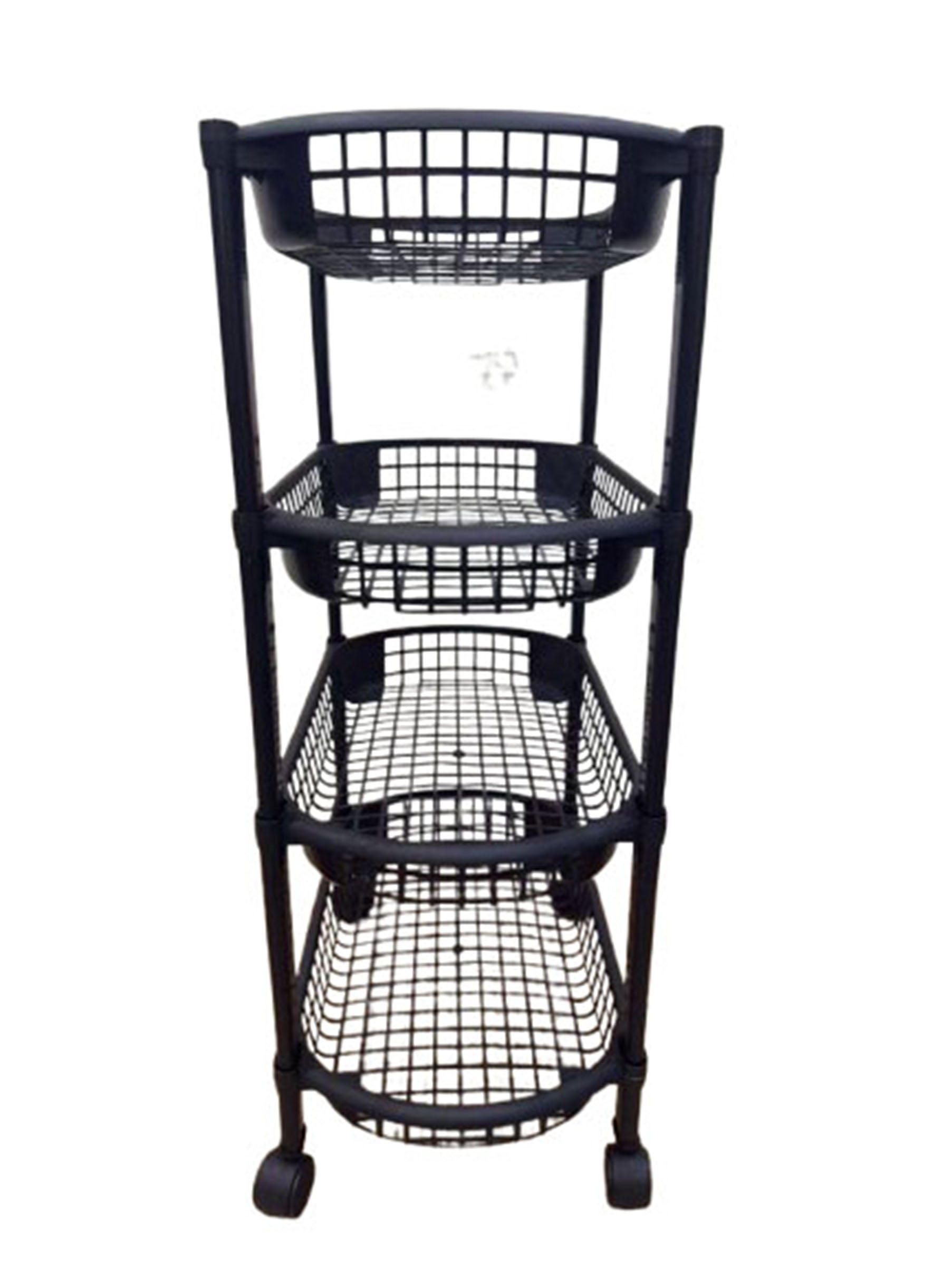 4-Tier Rolling Cart on Wheels for Instant Home Organization