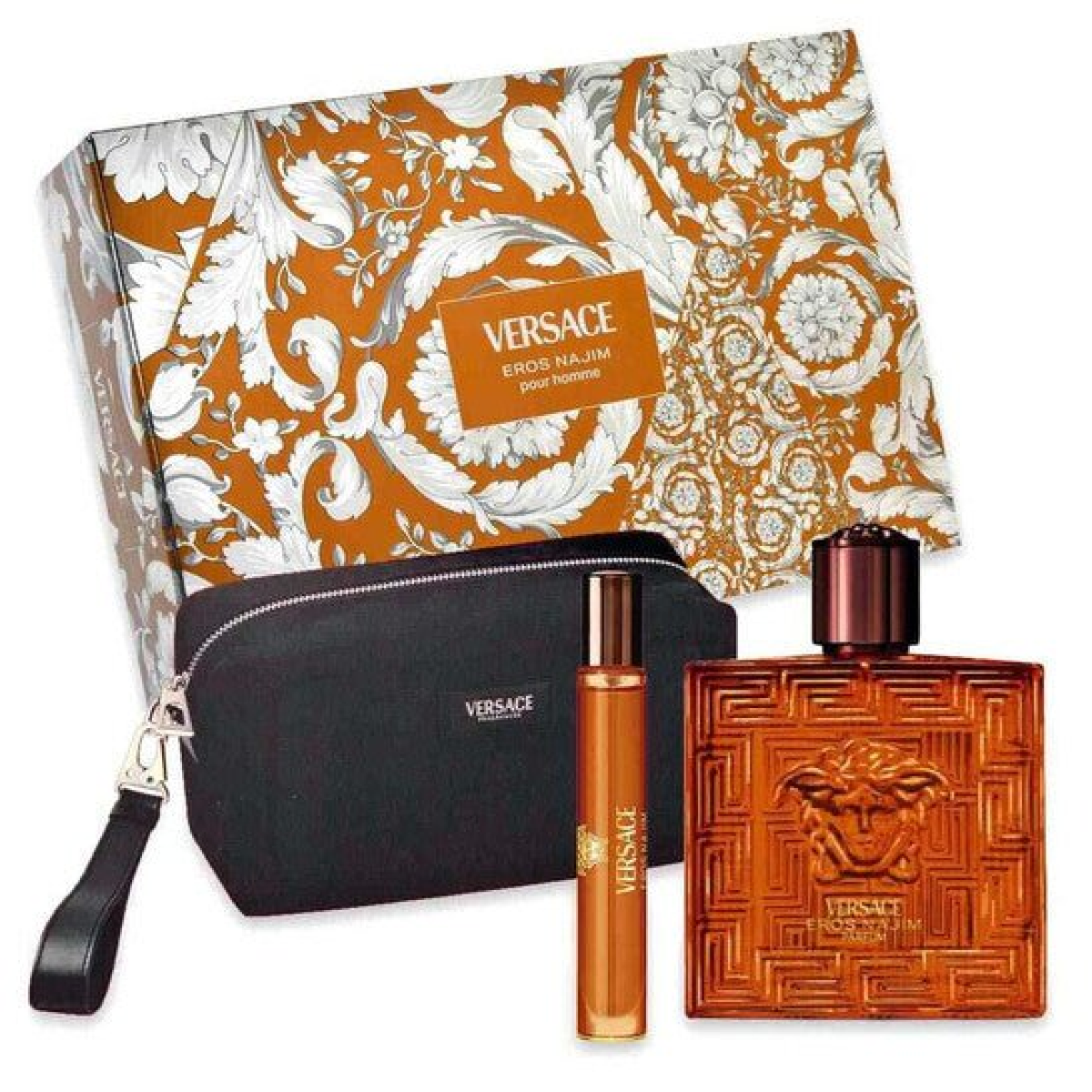 Versace Eros Najim Gift Set (Parfum Spray 100ml  Parfum Spray 10ml  Pouch)