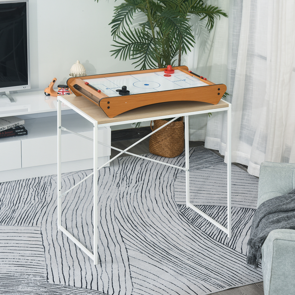 Mini Air Hockey Tabletop Game by FunZone with fan motor and scoreboard, designed for ages 8 and up.