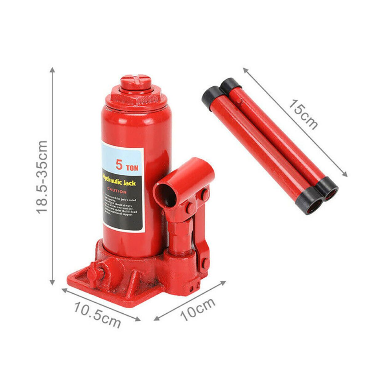 5 Ton Bottle Jack Heavy Duty Hydraulic Lifting Ram Car Van Boat Truck Caravan UK