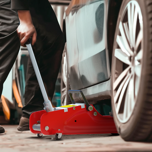 2.5 Ton Hydraulic Low Profile Racing Jack - 8-38cm Lift Range - Red