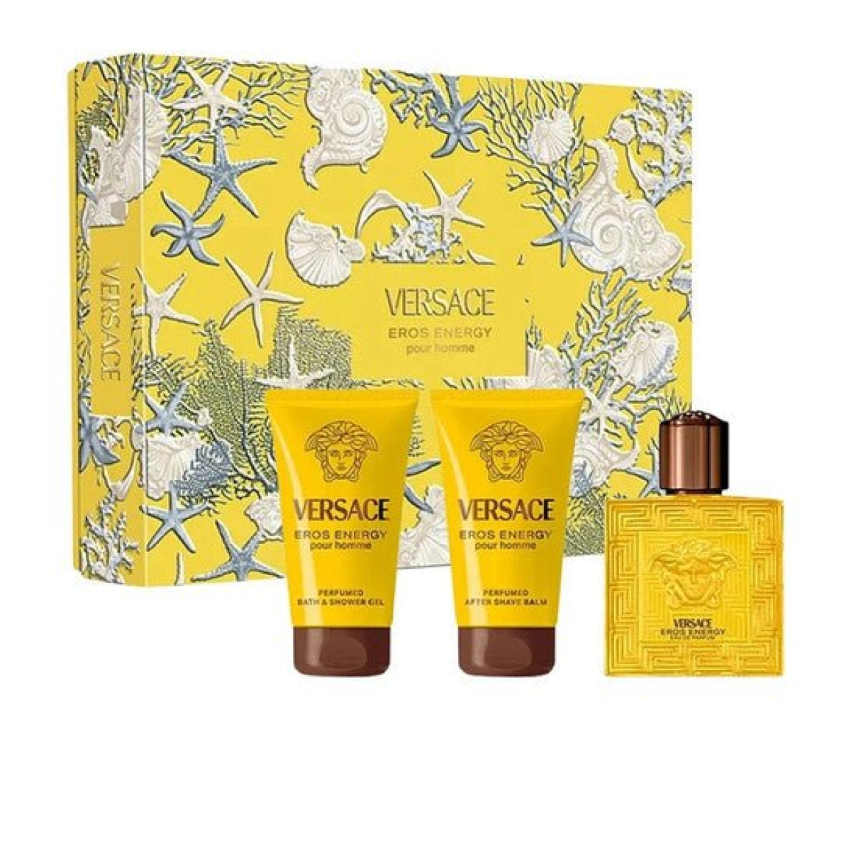 Versace Eros Energy Gift Set (Eau De Parfum Spray 50ml  Shower Gel 50ml  Aftershave Balm 50ml)