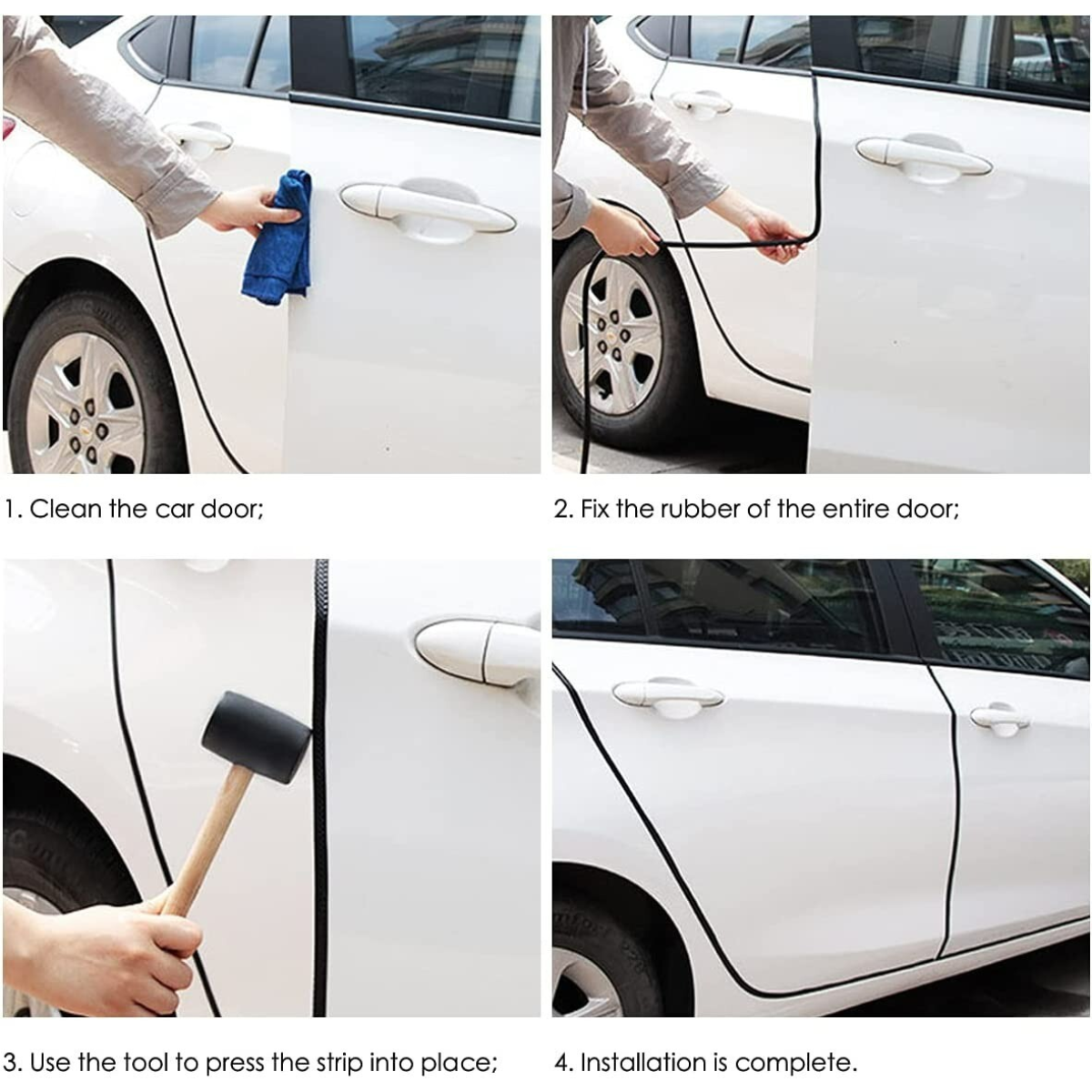 10M Car Door Boot Edge Protector Strip Trim U Shape Guard Seal Rubber BLACK UK