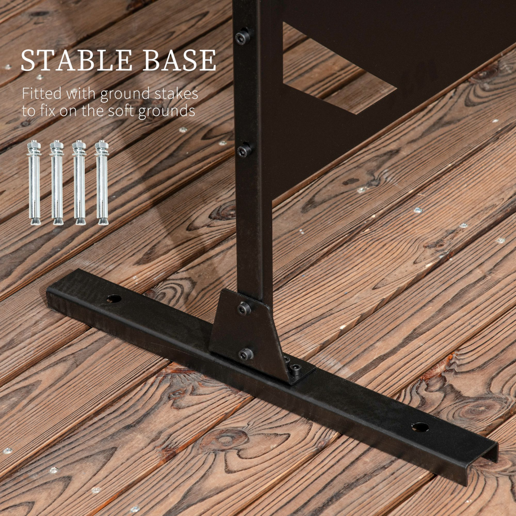 Outdoor Privacy Screen - 3 Panel Banana Leaf Design - 198cm Height