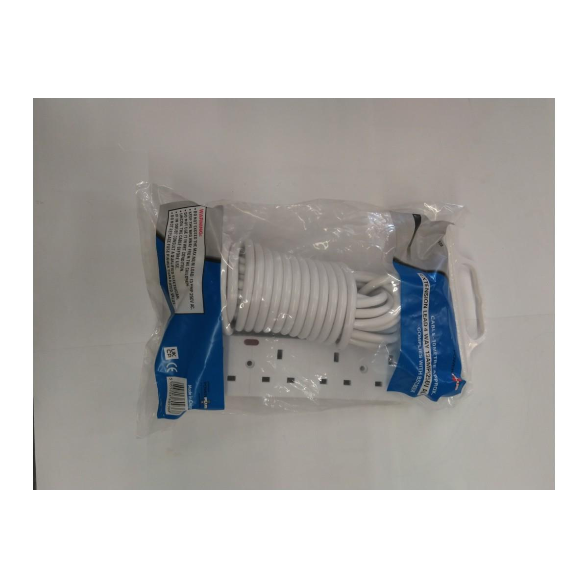 Power Plus 4 Way 10 Metre Extension Lead