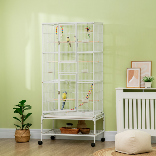 3 Tier Bird Cage W/ Stand Toy, for Canary Finch Cockatiel Parakeet Budgie
