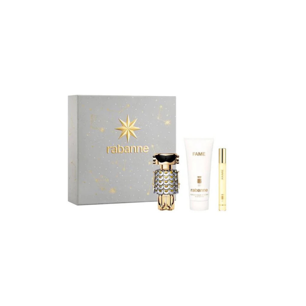 Paco Rabanne Fame Gift Set (Eau De Parfum Spray 50ml  Body Lotion 100ml  Eau De Parfum Spray 10ml)