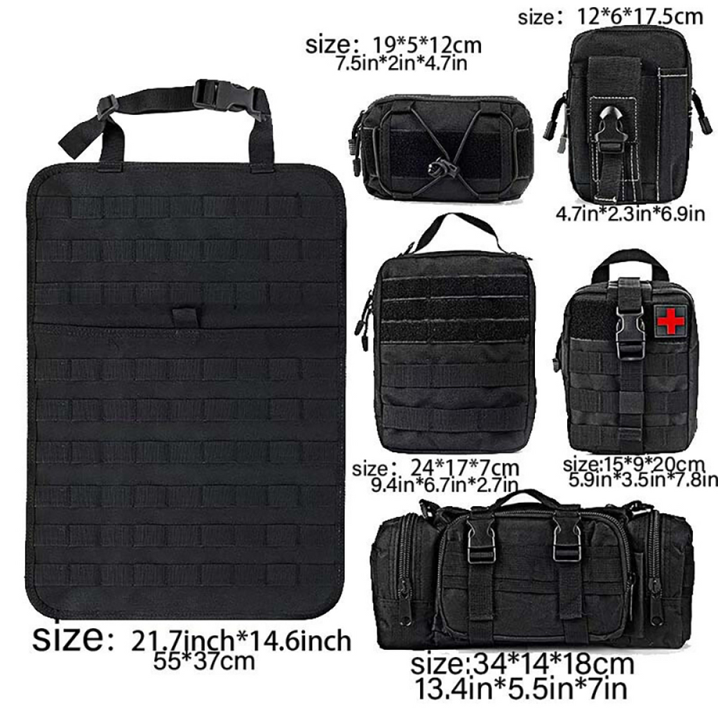 Car Tactical Seat Back Vehicle System Panel Organizer Packet Storage Bag UK