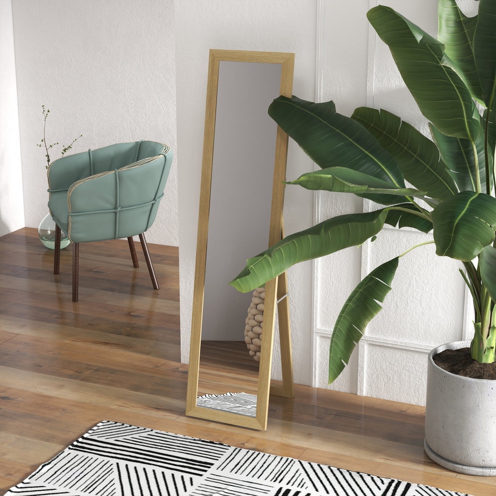 Full Length Farmhouse Mirror - Hanging & Freestanding - Rustic Style