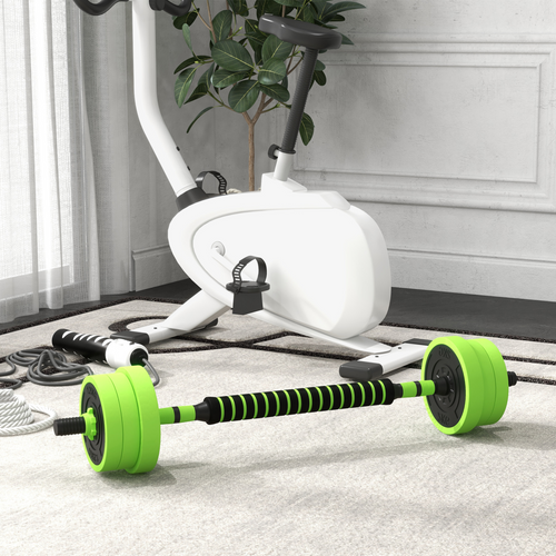4-in-1 Weight Dumbbells Set by SPORTNOW, featuring barbell, kettlebell, and push-up stand, 20kg total weight.