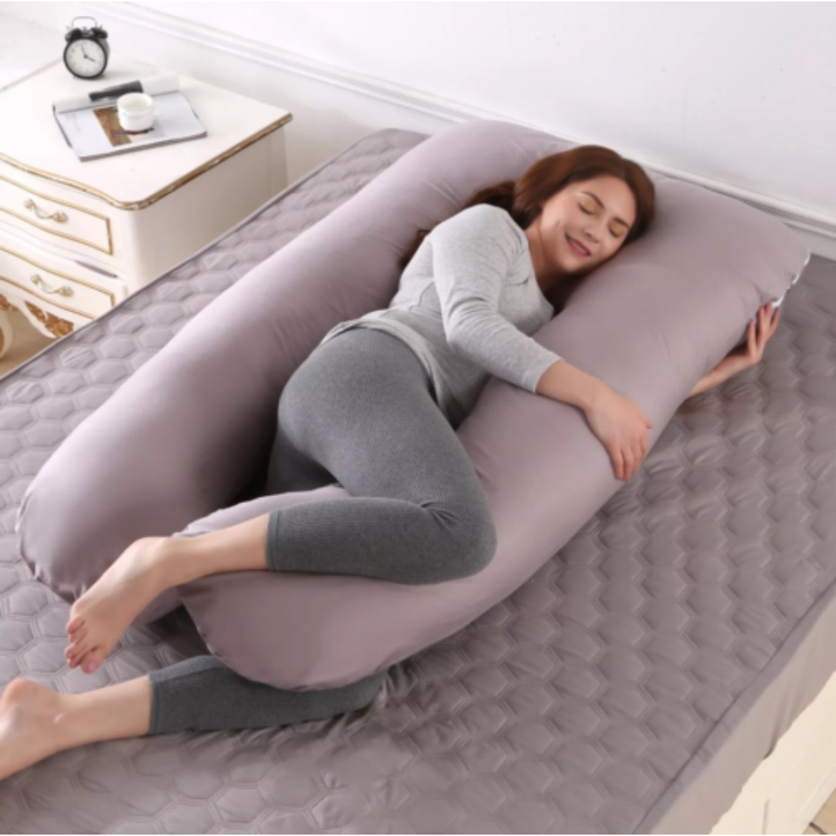 Pregnancy Pillow U Shaped Maternity Pillow Support Back Hips Legs Belly Sleeping