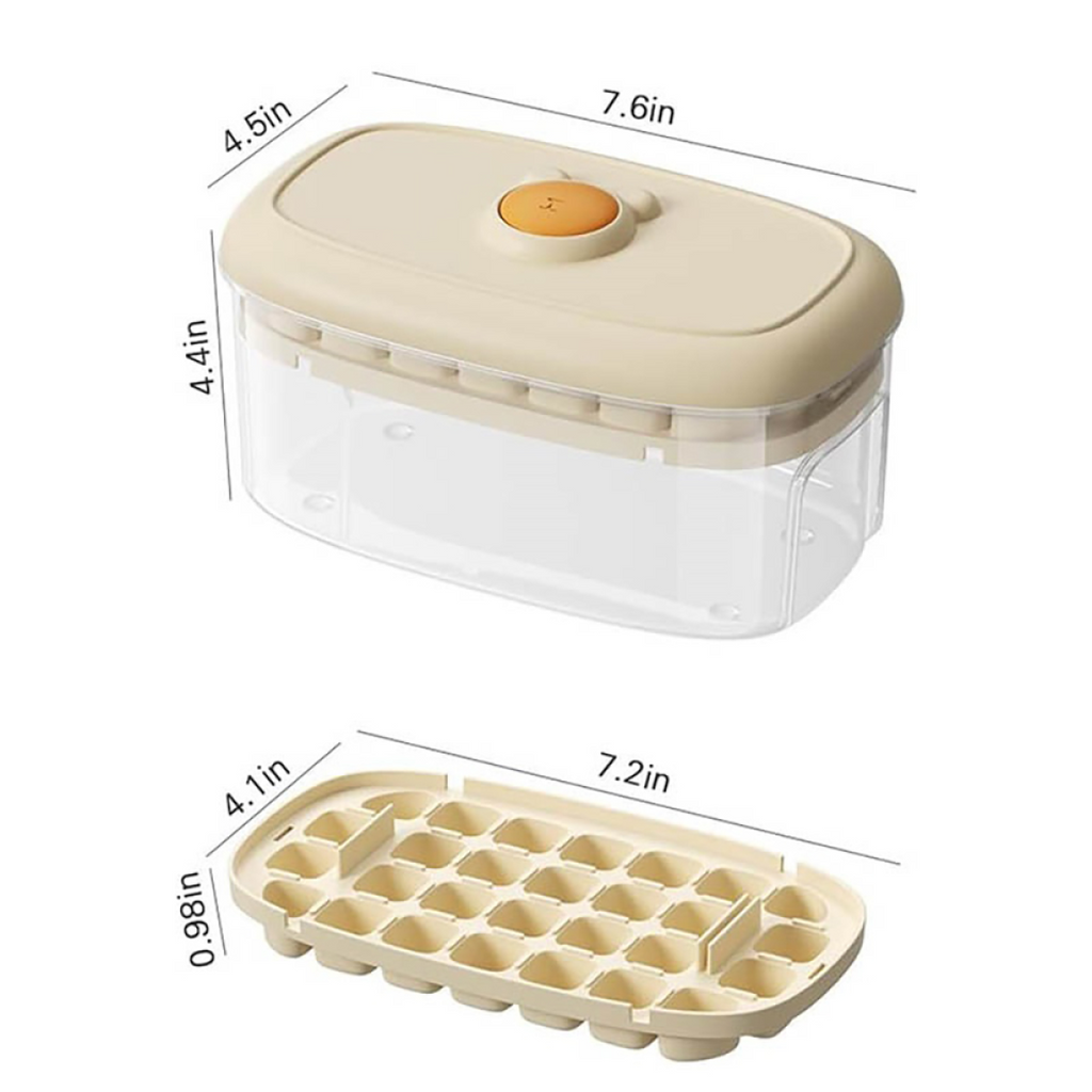 Practical Refrigerator Ice Cubes Tray System Nonslip Base Cocktails Making Tool green