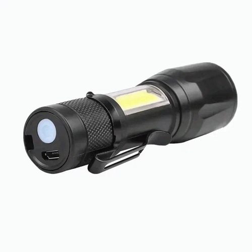 2 Pack USB Rechargeable Small LED Flashlights Camping Flashlight Work Light