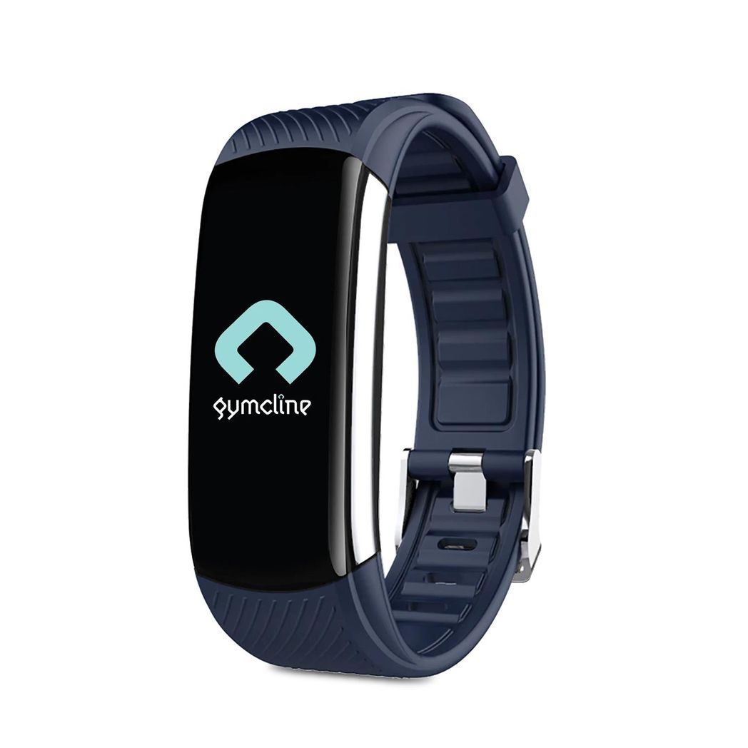 ActiveGear Gymcline fitness tracker in navy with body temperature monitoring feature displayed on a wrist.