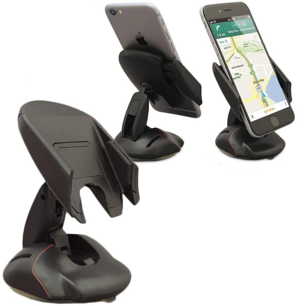 Aquarius Universal Beetle Smart Car Dashboard Phone Mount in versatile holder design, securely holding a smartphone.