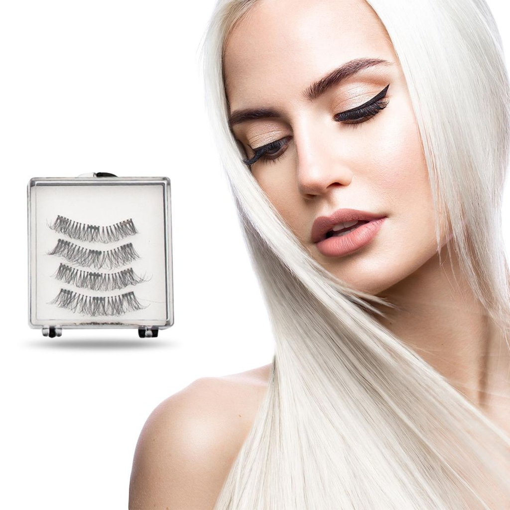 Aquarius Glam Volume and Magnetic Eyelash Giftset featuring three pairs of luxurious lashes for enhancing eye looks.