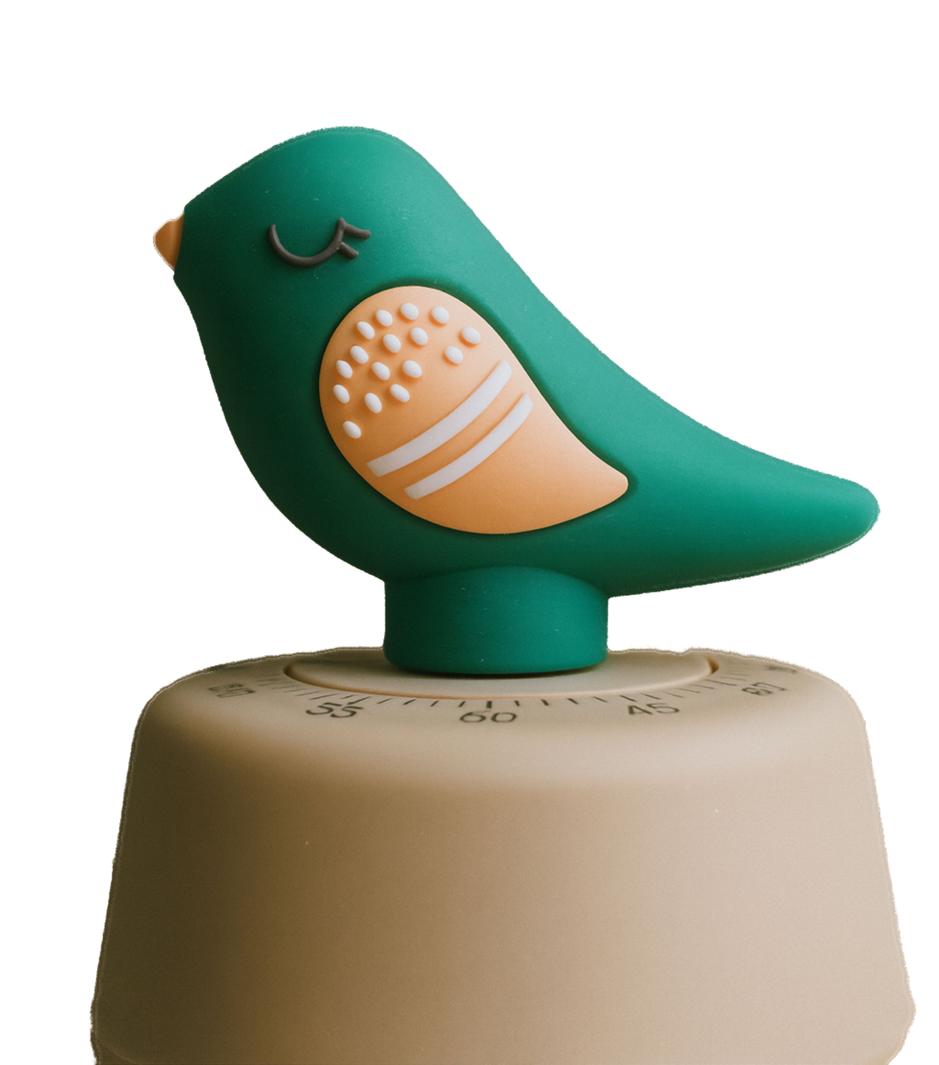 Pilfink Bird Kitchen Timer - Colorful Scandinavian Design, 60 Minutes