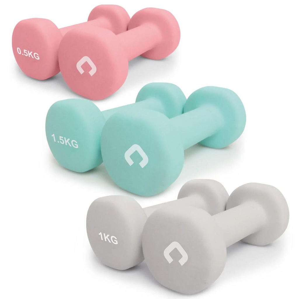 6KG Dumbbell Set by Gymcline with robust design, ideal for beginners and cardio workouts, displayed on a white background.