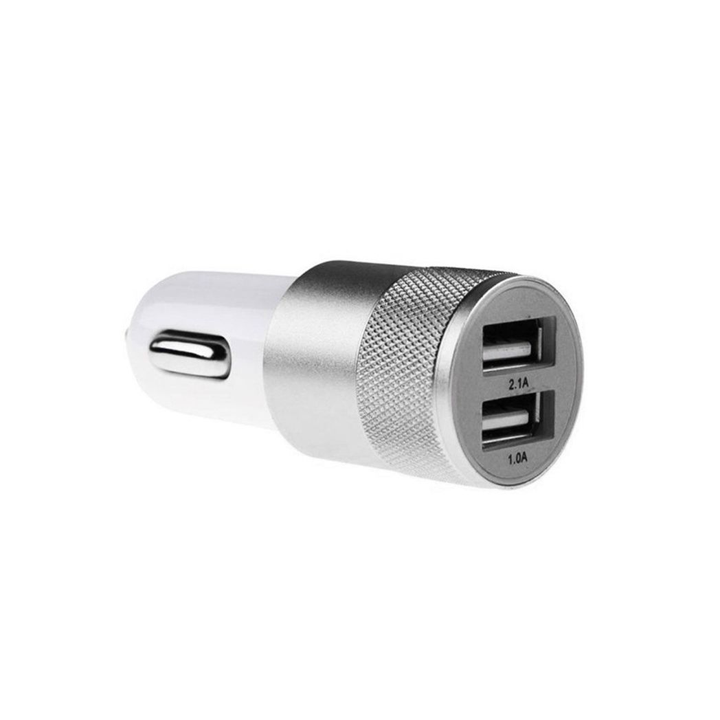 Silver FX TechHub 2.1A twin USB socket universal car charger with dual ports for convenient charging on the go.