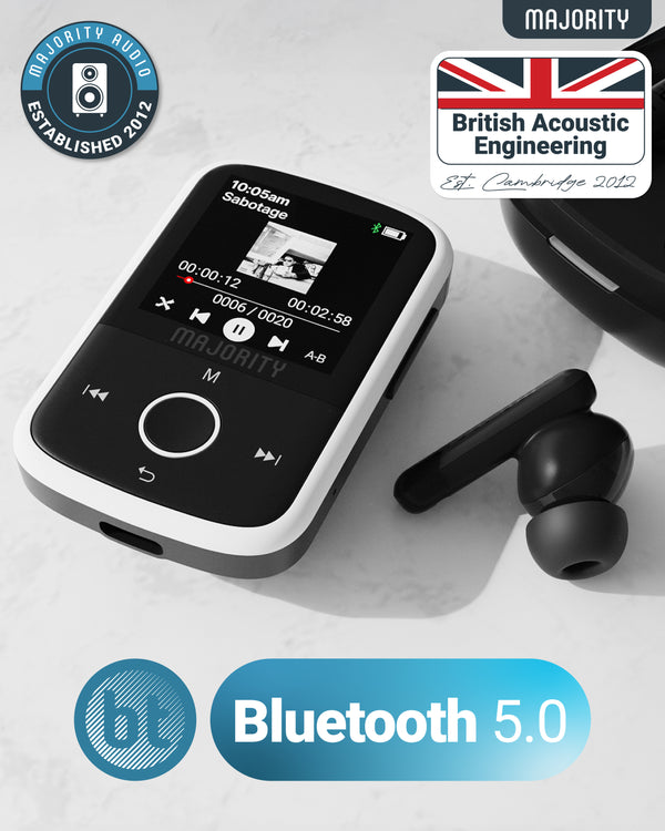 MP3 Player 16GB with Bluetooth - 34 Hour Battery Life
