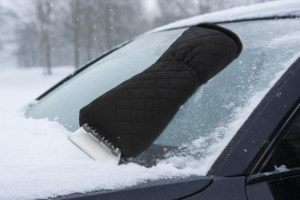 Quilted Ice Scraper Black