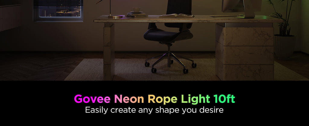 Govee Neon Rope Light 2 - 3m, Smart Shape Recognition, 64 Presets
