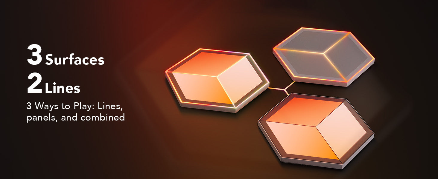 Govee Glide Hexagon LED Panels 7-Pack, 129 LEDs, Razer Chroma Sync