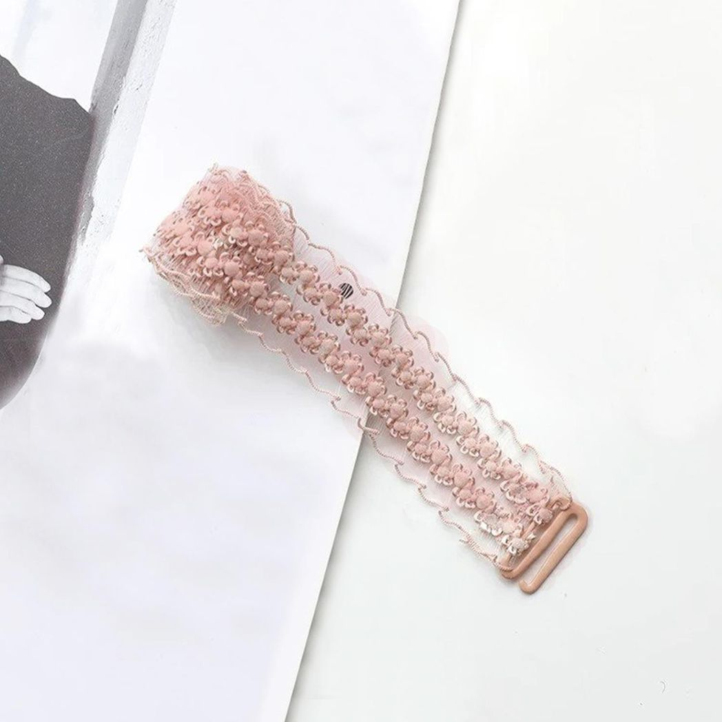 Flo Invisible Shoulder Lace Adjustable Bra Strap One Pair, Pink